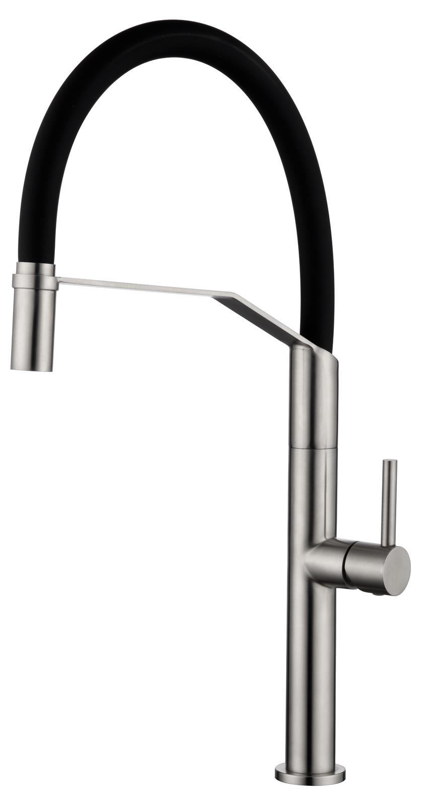 Mitigeur cuisine chromé avec flexible noir mat DEVA