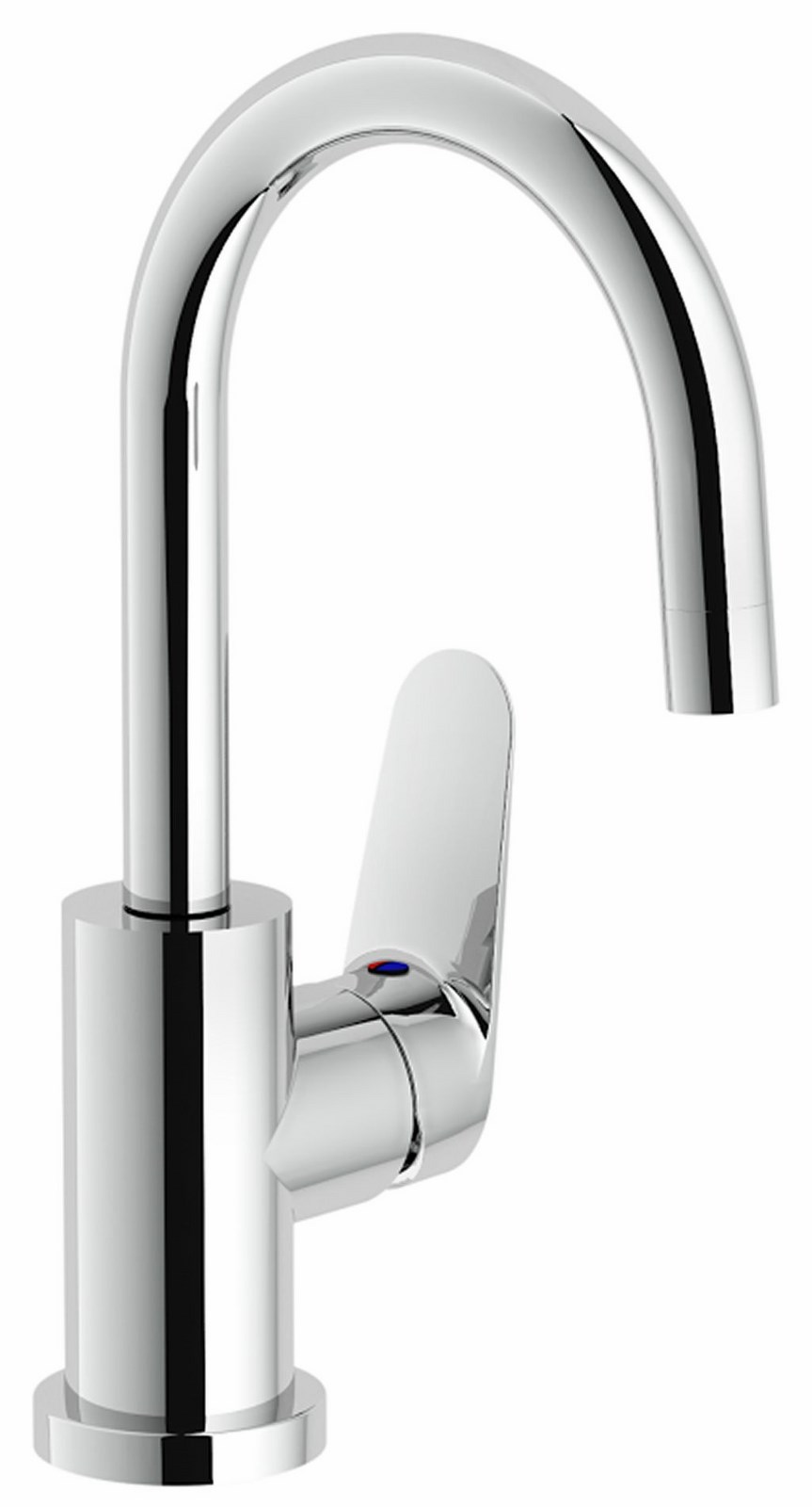 Mitigeur lavabo BLUES bec haut - Chromé - Hauteur totale : 270 mm - Hauteur sous bec : 160 mm