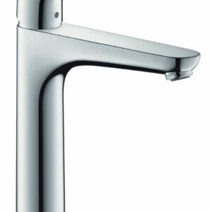 Mitigeur lavabo FOCUS 190 - Chromé - avec tirette excentré et garniture de vidage 1 1/4" cartouche céramique à 2 vitesses