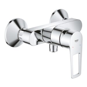 Mitigeur monocommande de douche BAULOOP - Profondeur: 134 mm - Largeur: 150 mm - Chomé