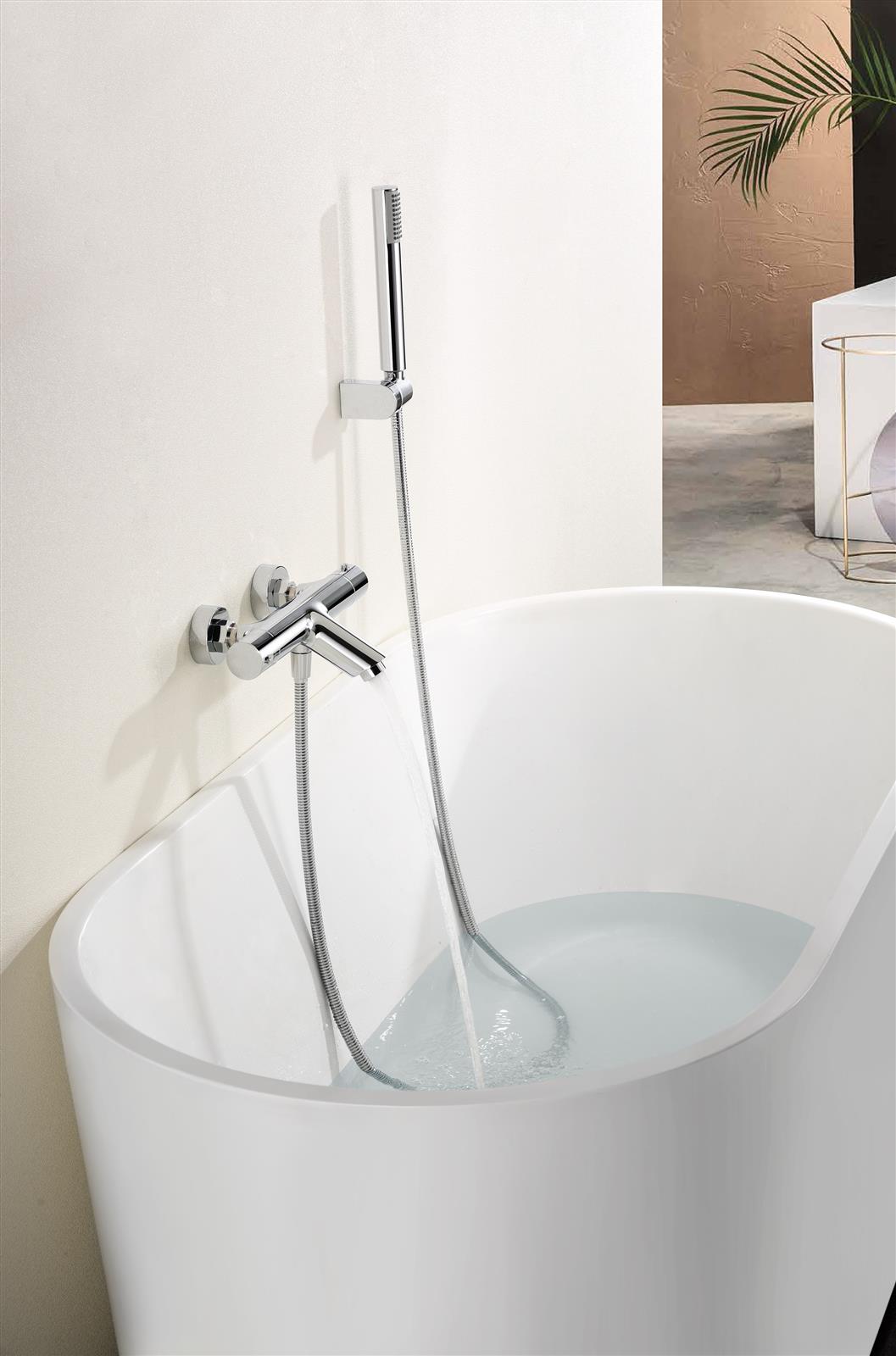 Mitigeur thermostatique de bain et douche MONZA - Or brossé