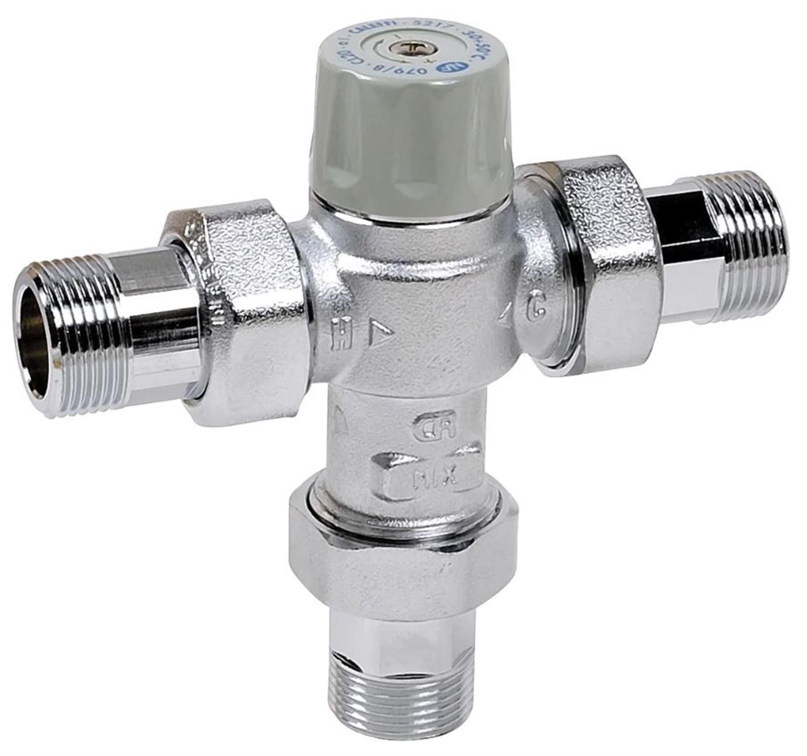Mitigeur thermostatique NF montage en T - Raccordement Ø 3/4" M