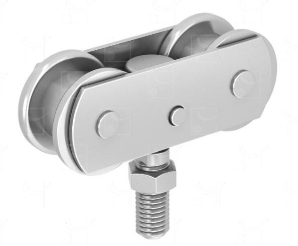 Monture sur chant vis M10 galet en acier MANTION 0633A