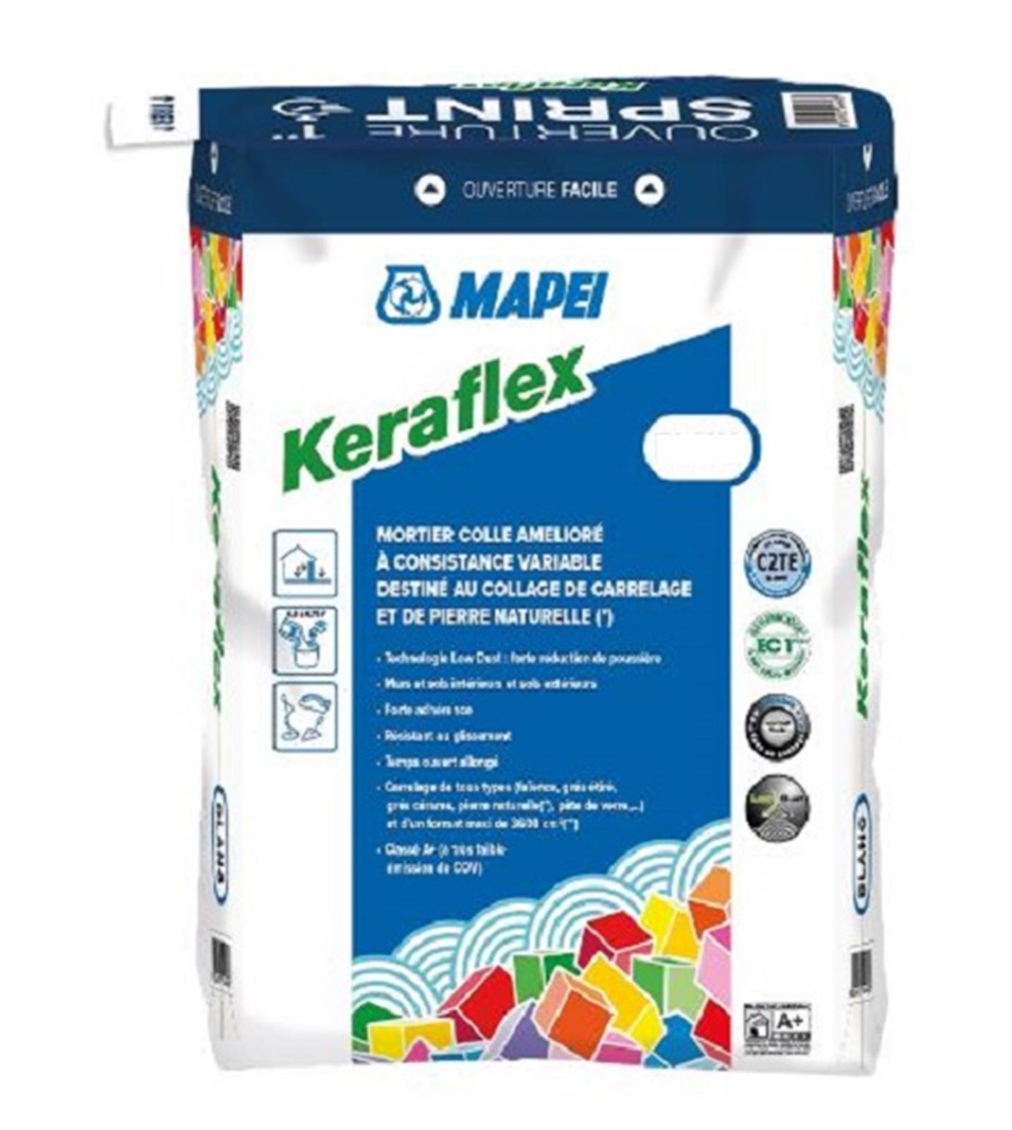 Mortier colle KERAFLEX - Blanc - sac de 25kg