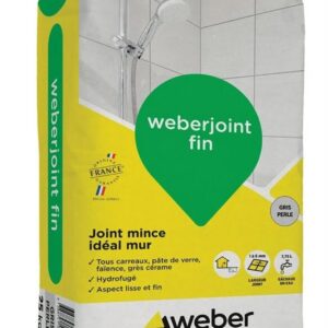 Mortier joint carrelage WEBERJOINT FIN - sac 25 kg - blanc pur