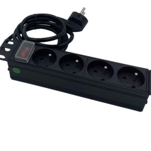 Multiprise 4 prises avec interrupteur pour coffret et baie 10"