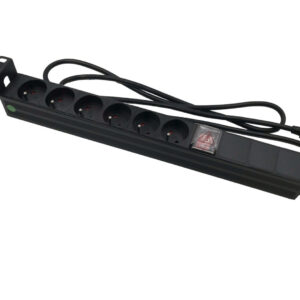 Multiprise 6 prises avec interrupteur pour coffret et baie 19"