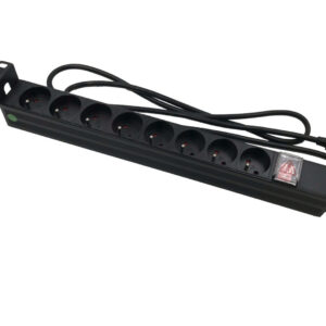 Multiprise 8 prises avec interrupteur pour coffret et baie 19"