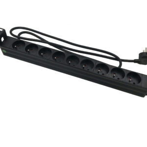 Multiprise 9 prises sans interrupteur pour coffret et baie 19"