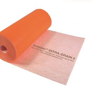 Natte de désolidarisation et de drainage DITRA DRAIN 4 - Largeur 1000mm - rouleau de 25 ML