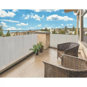 Canisse PVC double face 19 mm blanche 1 x 3 m - 30 % recyclé - anti-UV