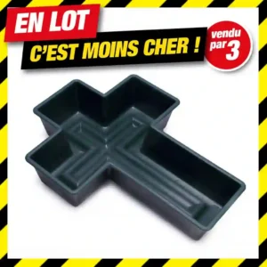 Offre en lot: lot de 3 bacs à fleurs en croix