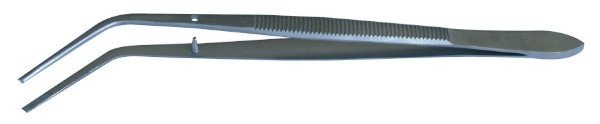 Précelle inox bec coudé 155 mm