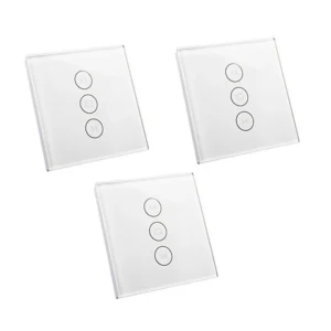 Pack de 3 interrupteurs pour volet roulant WiFi connectés encastrables