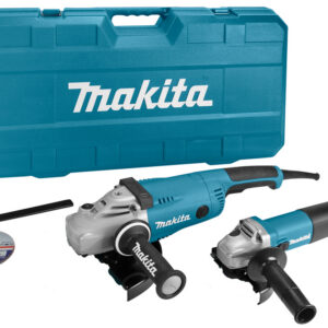Pack Meuleuses d'angles 125 mm 840W et 230 mm 2200W en coffret standard MAKITA DK0053G