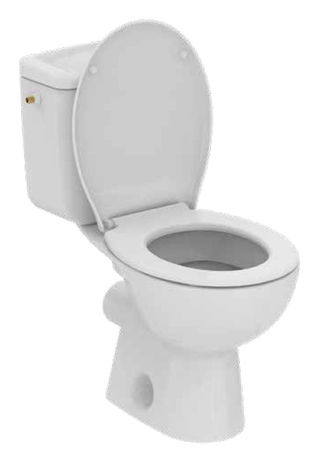 Pack WC NOE mécanique finition blanc brillant sortie horizontale PORCHER P114601