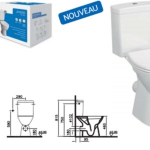 Pack WC Normus Lift à poser avec bride - Normus Lift Pack WC à poser PMR OB, 65 cm, avec bride