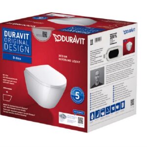 Pack WC suspendu compact D-NEO sans bride - Blanc - Dimensions: 370x480x400 mm