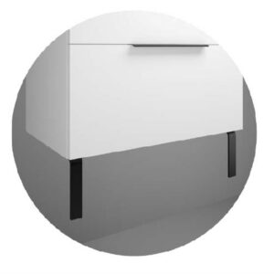 Paire de pieds pour meuble - Hauteur: 210 mm - Long: 40 mm - Noir