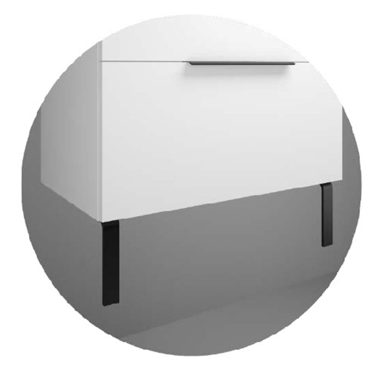 Paire de pieds pour meuble - Hauteur: 210 mm - Long: 40 mm - Noir
