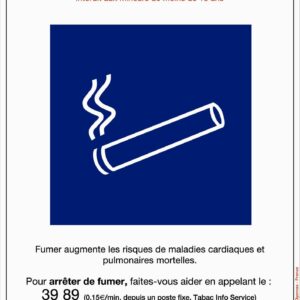Panneau ''Emplacement fumeurs'' rigide A4 NOVAP 4600031