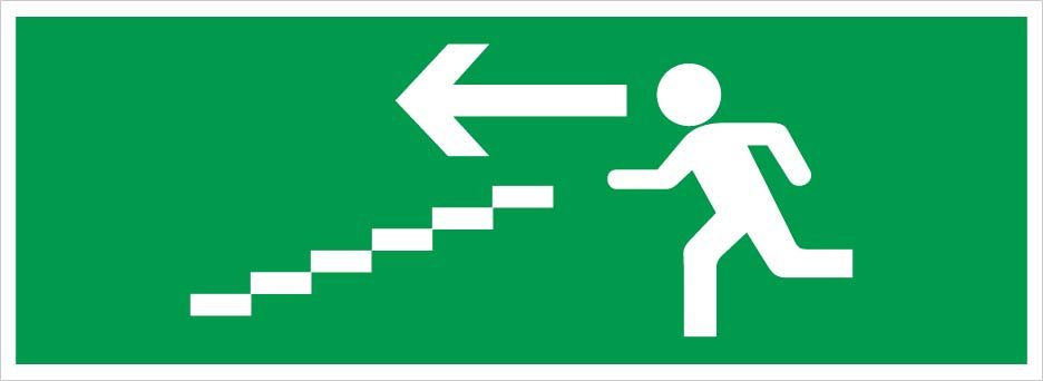 Panneau ''Escalier descente gauche'' rigide 330 x 120 mm NOVAP 4140414