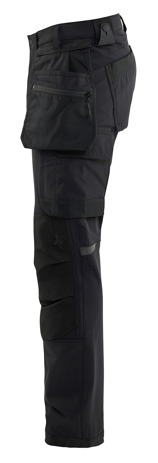 Pantalon artisan Stretch 4D avec poches flottantes détachables noir T48 BLÅKLÄDER 172016459900C54