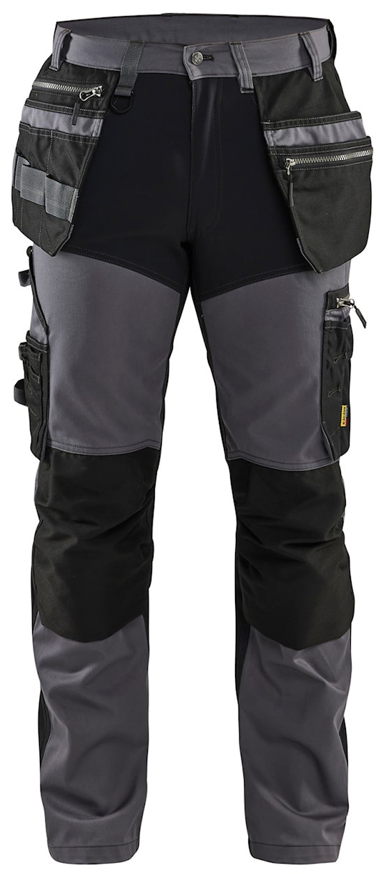 Pantalon Artisan stretch poches flottantes gris moyen/noir T54 BLÅKLÄDER 159918609699C60