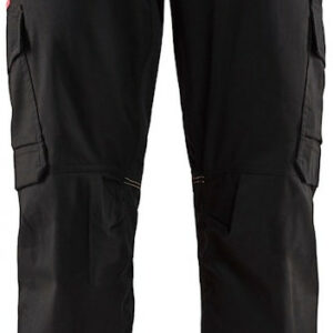 Pantalon Industrie stretch 2D avec poches genouillères noir/rouge T56C BLÅKLÄDER 144818329956D120