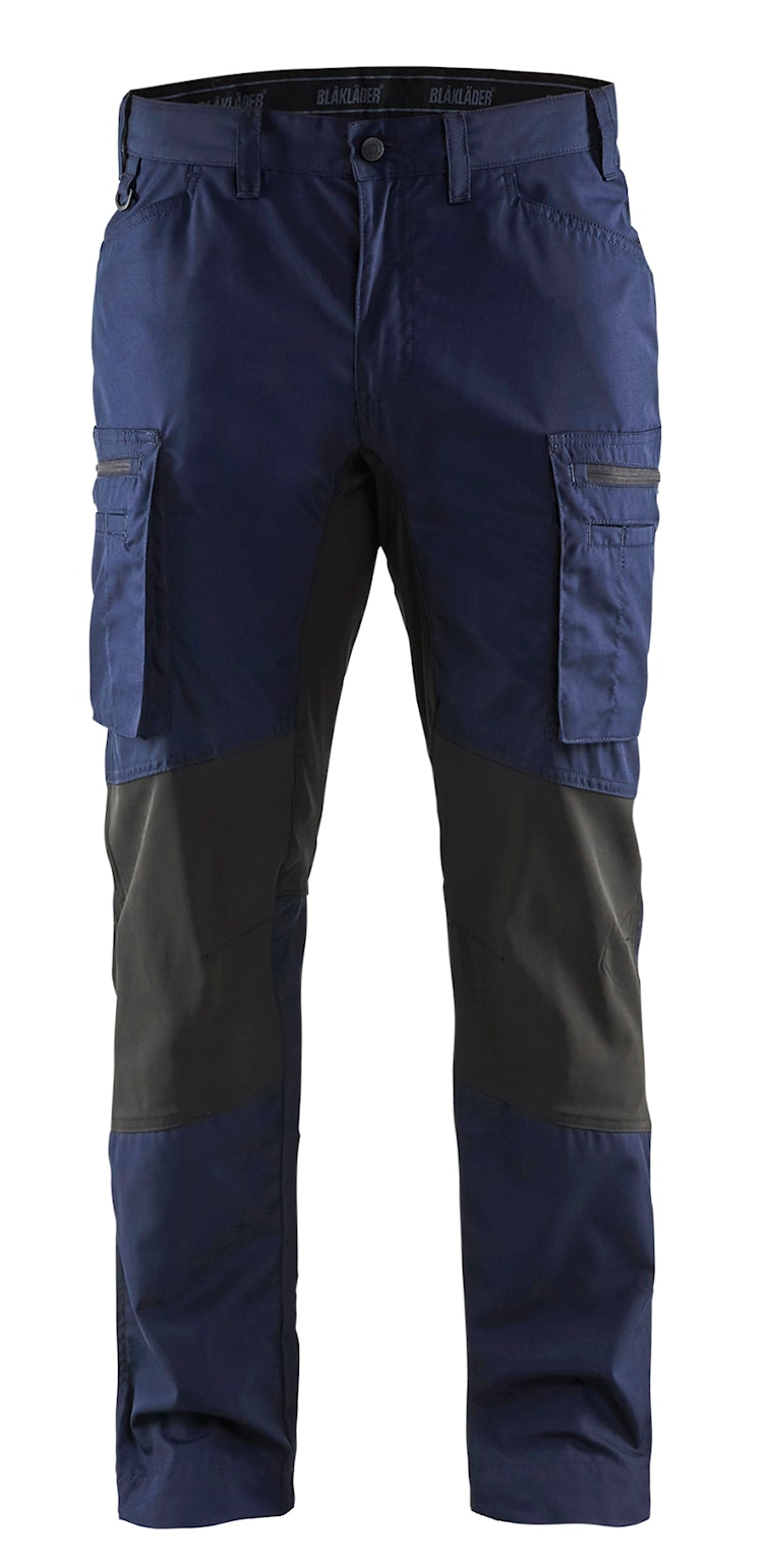 Pantalon maintenance polycoton stretch marine/noir T46C BLÅKLÄDER 145918458999D100