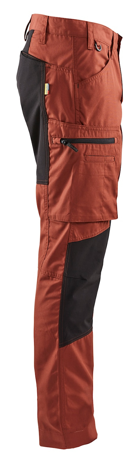 Pantalon maintenance polycoton stretch rouge brique/noir T40C BLÅKLÄDER 145918455999D88