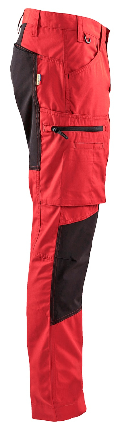 Pantalon maintenance polycoton stretch rouge/noir T40 BLÅKLÄDER 145918455699C46