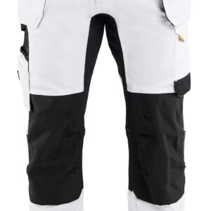 Pantalon peintre stretch 2D avec poches flottantes blanc/noir T54C BLÅKLÄDER 177018321099D116