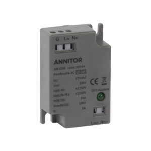 Parafoudre miniature T2+T3 traversant à bornier 2 pôles 10kA