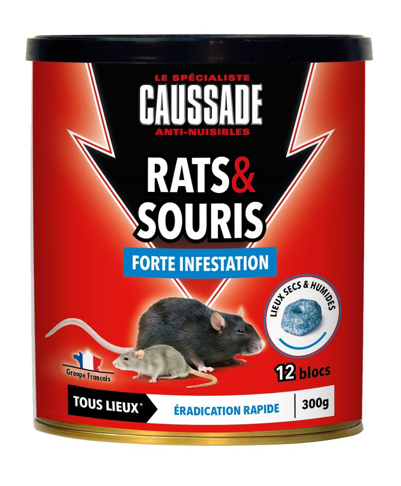 Pâte antirats et souris CAUSSADE, lot de 300