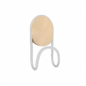 Patère à visser, 1 tête, bois/blanc, Gabel
