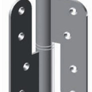 Paumelle huisserie bois pour charge lourde gauche bout rond 100 x 70 mm MONIN 632090
