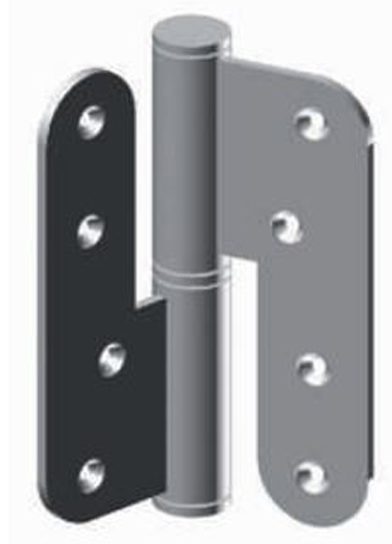 Paumelle huisserie bois pour charge lourde gauche bout rond 100 x 70 mm MONIN 632090