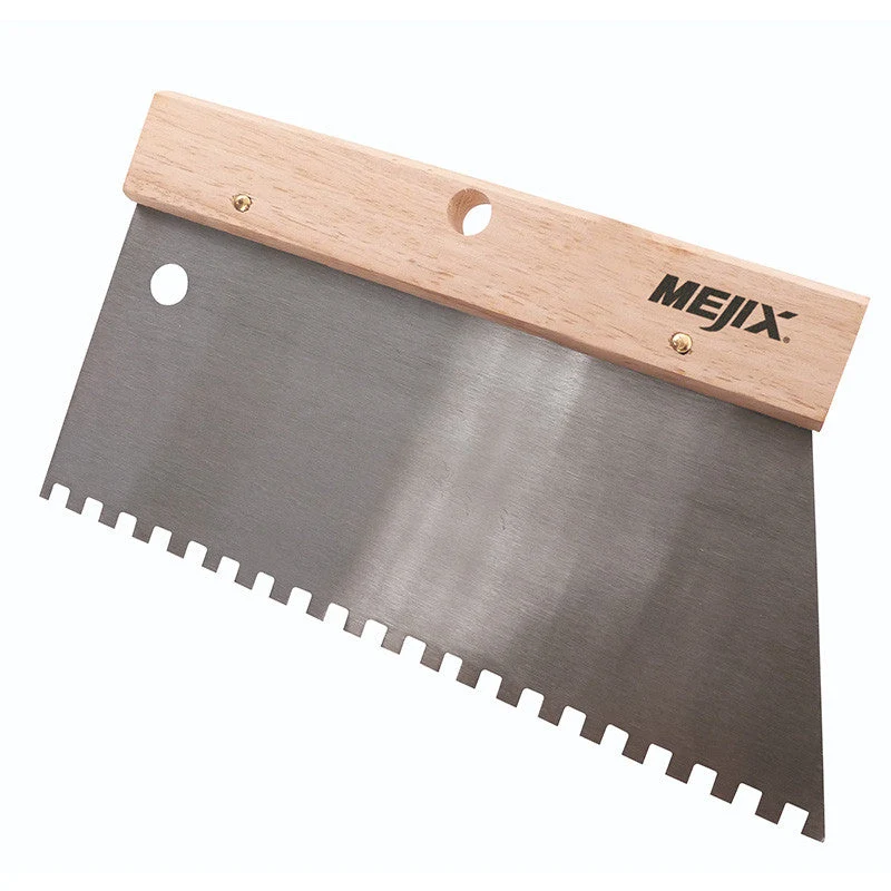 Peigne à colle manche bois MEJIX 180231 - 220 mm U 6 x 6