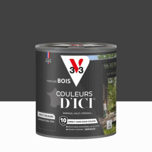 Peinture extérieure bois V33 Couleurs d'ici, anthracite ral 7016 velours 0.5l