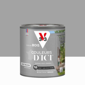 Peinture extérieure bois V33 Couleurs d'ici, gris soyeux velours 0.5l
