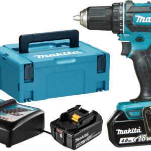 Perceuse visseuse 18 V + 2 batteries 4 Ah + chargeur + coffret MAKPAC MAKITA DDF482RMJ