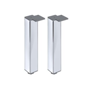 Pieds meuble suspendu SAPHIR - Hauteur : 27 cm - Chromé brillant