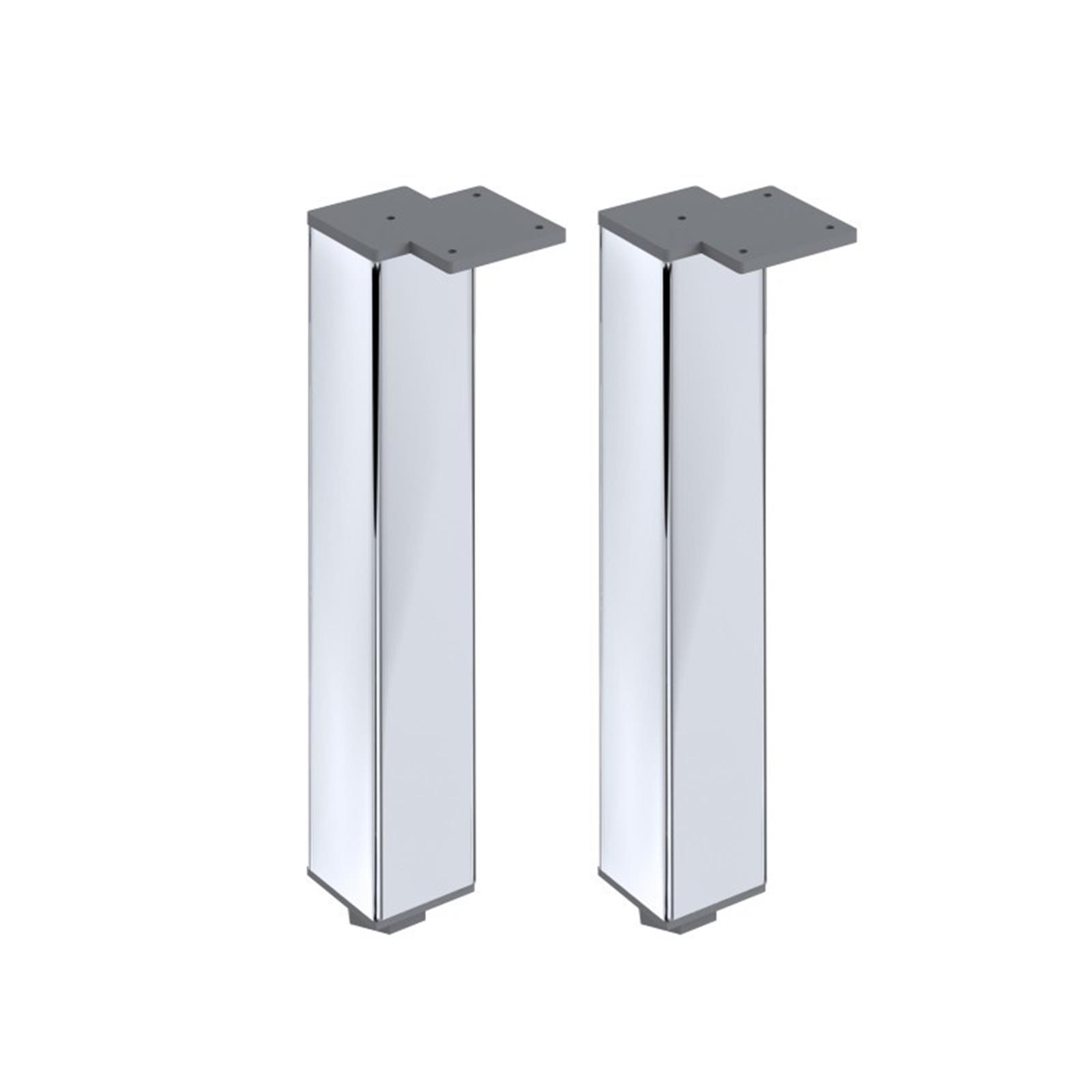 Pieds meuble suspendu SAPHIR - Hauteur : 27 cm - Chromé brillant