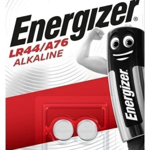 Pile bouton alcaline Energizer LR44-A76, pack de 2
