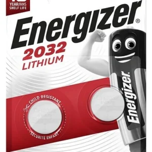 Piles bouton Energizer Lithium 2032, pack de 2
