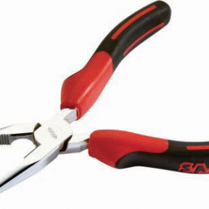 Pince à bec demi-rond droit avec ressort chromée polie 200 mm - SAM OUTILLAGE - 237-R20G