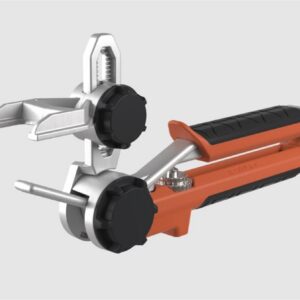 Pince de serrage sol et mur pour système autonivelant à cales - Avec manche pivotant à 90°
