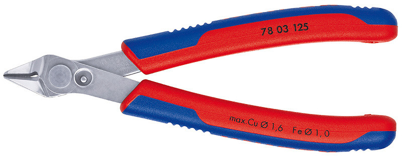 Pinces électroniques coupantes diagonales 125 mm à ras