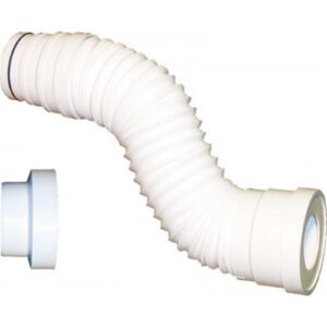 Pipe WC extensible universelle en PVC-PP + réduction - PES PIPE EXTENSIBLE SOUPLE D.93/100/110 - REGIPLAST + REDUCTION 80/100- A LEVRES SANS COLLAGE